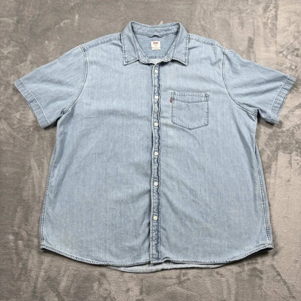 Levis Shirt Men's Size XXL Button Up Standard Fit Cotton Denim Casual